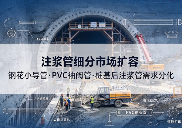 太平注浆管细分市场扩容，隧道钢花小导管、PVC 袖阀管、桩基后注浆管需求分化